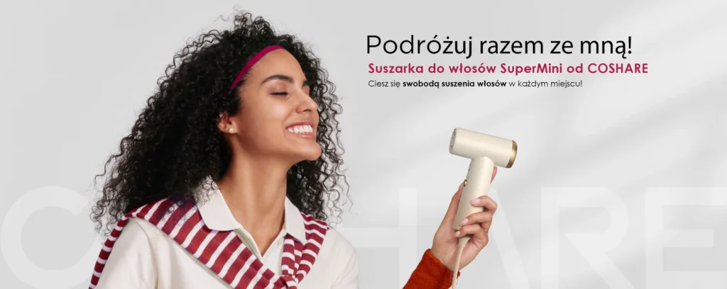 mała suszarka do włosów - idealna na podróż