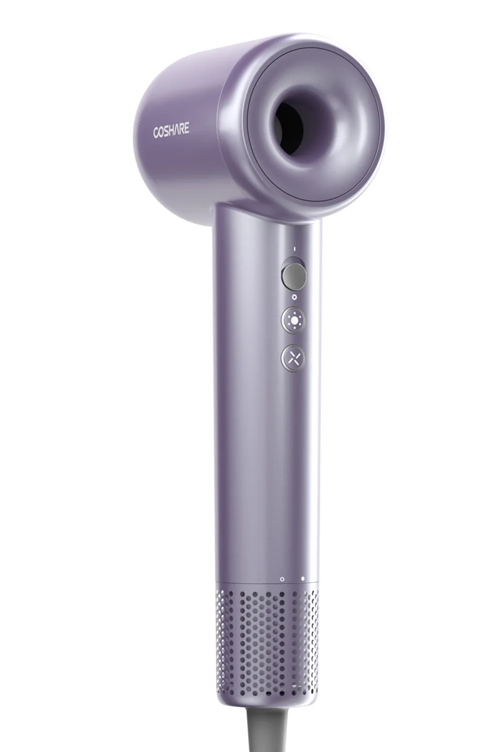 Suszarka do włosów COSHARE SuperFlow1 PRO Fioletowy – widok z boku