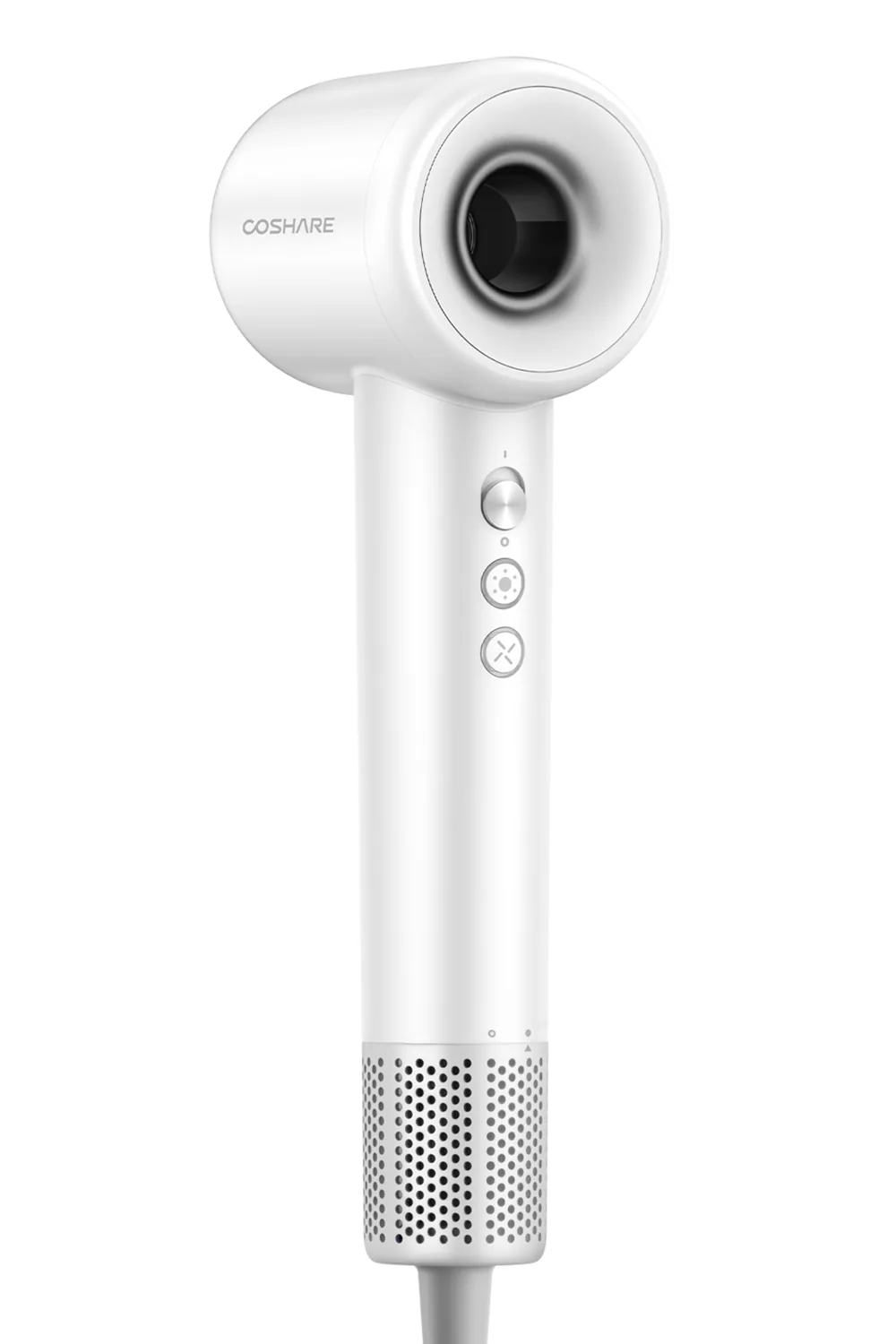 Suszarka do włosów COSHARE SuperFlow1 PRO Biały – widok z boku
