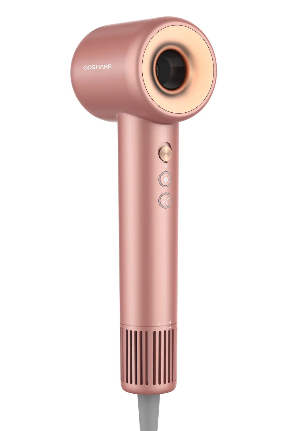 Suszarka do włosów COSHARE SuperFlow1 Standard Rose Gold – widok z boku